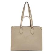 Louis Vuitton Vintage Pre-owned Laeder totevskor Beige, Dam