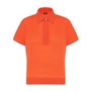 Kiton Orange Ull Polo Skjorta Orange, Dam