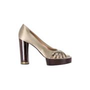 Stella McCartney Pre-owned Pre-owned Satin klackskor Beige, Dam