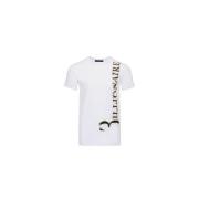 Billionaire Vit Logotyp Tryck Bomull T-shirt White, Herr