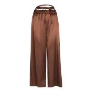 Pinko Sidenblandade Breda Benbyxor Brown, Dam