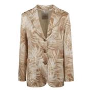 Ermanno Scervino Skogstryck Beige ytterkläder Beige, Dam