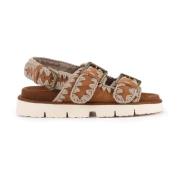 Mou Bio Buckle Mocka Sandal i Cuoio Brown, Dam