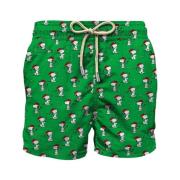 Saint Barth Snoopy Golf Badshorts Green, Herr