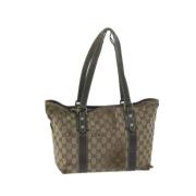 Gucci Vintage Pre-owned Canvas totevskor Beige, Dam