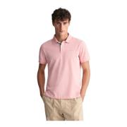 Gant Kontrast Piqué Polotröja Pink, Herr