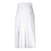 Sacai Vita Kjolar för Kvinnor Ss24 White, Dam