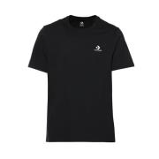 Converse Svart Logotyp Broderad Casual T-shirt Black, Herr