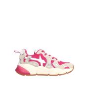 W6Yz Beige-Fuchsia Mocka Sneakers Multicolor, Dam