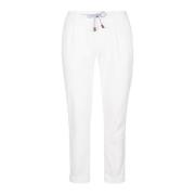 Eleventy Jogger Byxor Komfort Bomull Mocka White, Herr