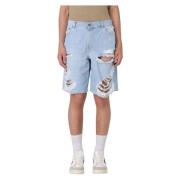 Dondup Snygga Bermuda Shorts för Kvinnor Blue, Herr