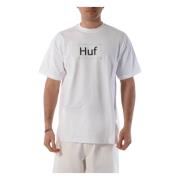 HUF Bomull T-shirt med främre och bakre tryck White, Herr