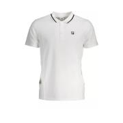 Fila Klassiskt Polo Shirt med Kontrasterande Detaljer White, Herr