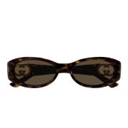 Gucci Vintage Mandelformade Solglasögon Gg1660S Brown, Unisex