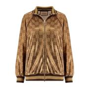 Gucci Brun Jacka Aw23, Elastan Polyamid Brown, Dam