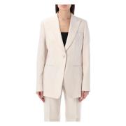 Max Mara Vit Avoriaz Blazer Jacka Beige, Dam