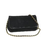 Chanel Vintage Pre-owned Nylon chanel-vskor Black, Dam