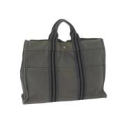 Hermès Vintage Pre-owned Bomull totevskor Gray, Dam