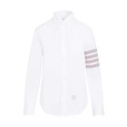 Thom Browne Vit Skjorta med Ränder White, Dam