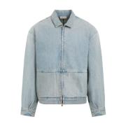 Fear Of God Blå Denimjacka Klassisk Stil Blue, Herr