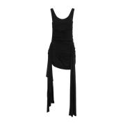 Mugler Svart Asymmetrisk Klänning Black, Dam