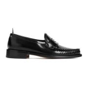 Thom Browne Svarta Läderloafers Black, Herr