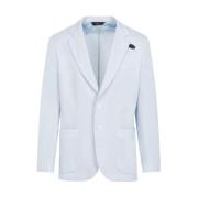 Brioni Blå Silke Blazer Jacka Blue, Herr