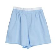 Ahlvar Gallery Airi Oxford Shorts Blue, Dam