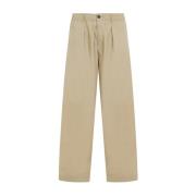 Universal Works Sand Polyester Vidbyxor Beige, Herr