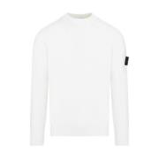 Stone Island Vit Bomull Pullover Tröja White, Herr