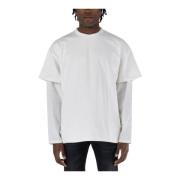 Jil Sander Dubbellager Långärmad T-shirt White, Herr