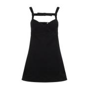 Patou Svart Bomull Mini Klänning Black, Dam