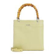 Jil Sander Grön Läder Shopper Väska Green, Dam