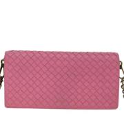 Bottega Veneta Vintage Pre-owned Laeder plnbcker Pink, Dam