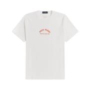 Fred Perry Bågad T-shirt Vit Sportkläder Stil M2664 White, Herr