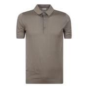 John Smedley Ljusbrun Polo Skjorta med Halva Ärmar Beige, Herr