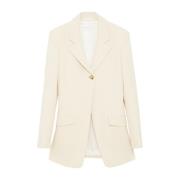 Patrizia Pepe Feminin Enknappsjacka Beige, Dam