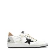 Golden Goose Vit Glitter Kalv Ballstar Sneakers Multicolor, Dam