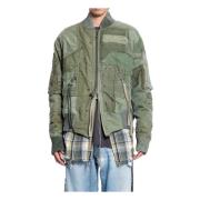 Greg Lauren Patchwork Army Flight Jacka Green, Herr