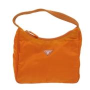 Prada Vintage Pre-owned Tyg axelremsvskor Orange, Dam