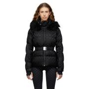 Misbhv Monogram Nylon Puffer Jacka Svart Black, Dam