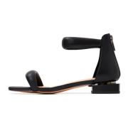 Cesare Gaspari Lyxiga Block Heel Sandaler - Svart Black, Dam