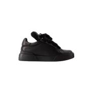 Dolce & Gabbana Pre-owned Pre-owned Laeder sneakers Black, Herr