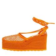 Bottega Veneta Vintage Pre-owned Laeder sandaler Orange, Dam