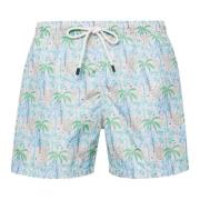 Fedeli Polyester Badshorts med Dragsko Multicolor, Herr