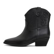 Cesare Gaspari Svarta Mocka Cowboy Boots Black, Dam