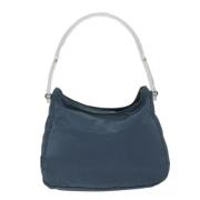 Prada Vintage Pre-owned Tyg axelremsvskor Blue, Dam