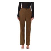 Saint Laurent Khaki Bomullsbyxor Pant Look 15 Green, Dam