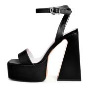 Cesare Gaspari Elegant High-Heeled Sandaler - Svart Black, Dam