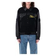 Awake NY Dragon Broderad Varsity Jacka Black, Herr